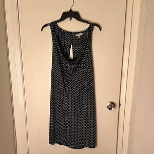 Jennifer Lopez Black and White Backless Dress